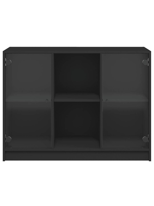 Kumode, melna, 102x37x75,5 cm, inženierijas koks