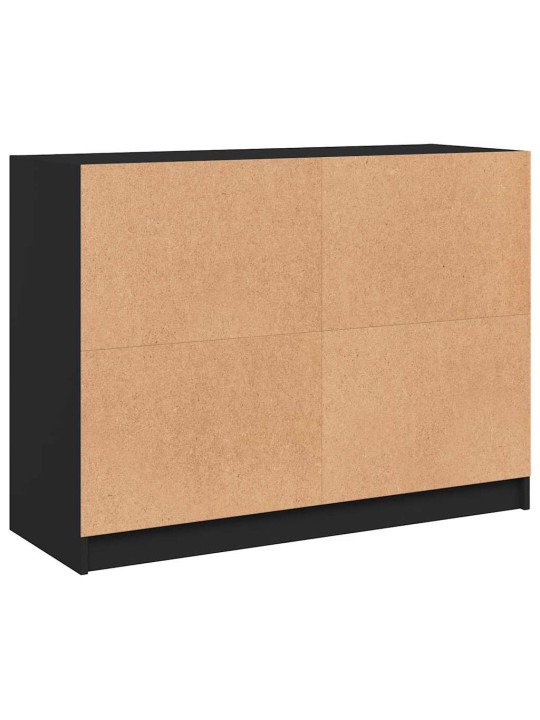 Kumode, melna, 102x37x75,5 cm, inženierijas koks