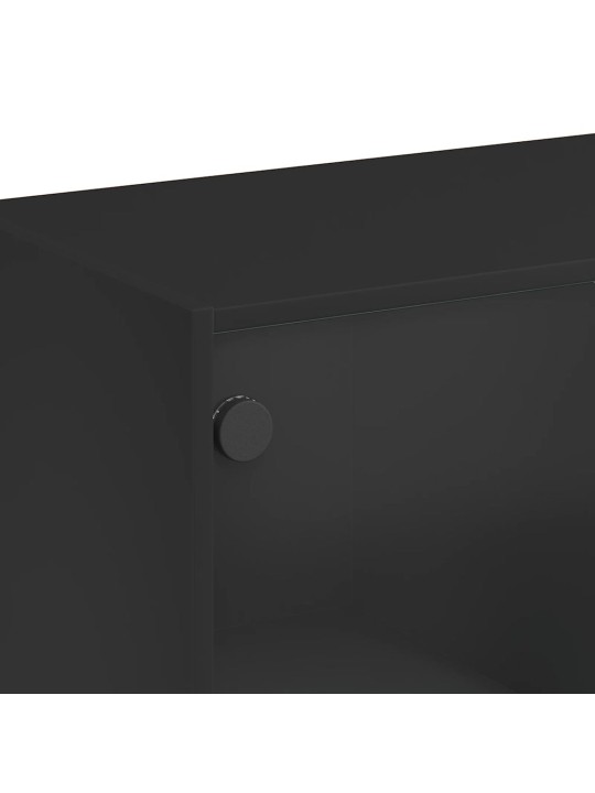 Kumode, melna, 102x37x75,5 cm, inženierijas koks