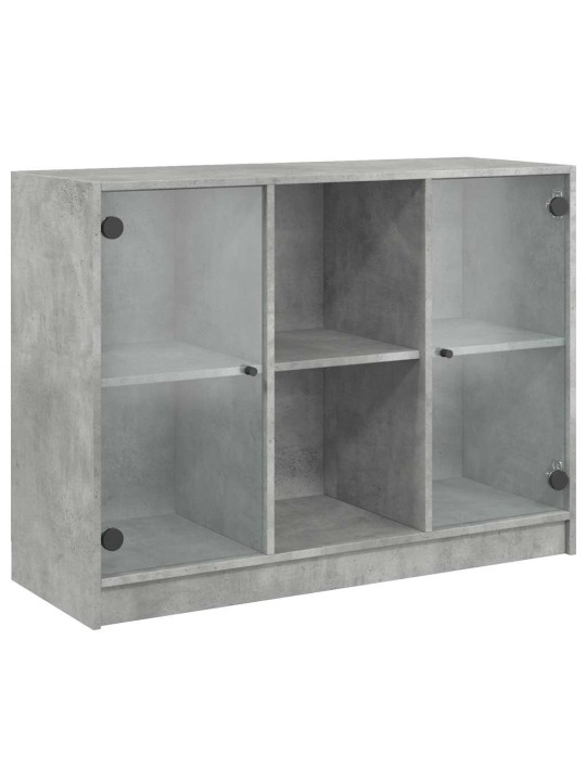 Kumode, betona pelēka, 102x37x75,5 cm, inženierijas koks