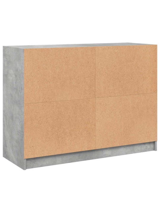 Kumode, betona pelēka, 102x37x75,5 cm, inženierijas koks