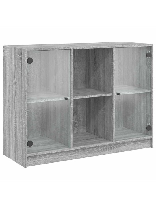 Kumode, pelēka ozolkoka, 102x37x75,5 cm, inženierijas koks