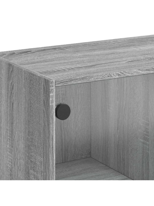 Kumode, pelēka ozolkoka, 102x37x75,5 cm, inženierijas koks