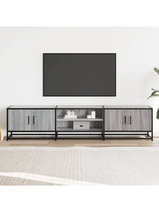 Tv skapītis, pelēka ozolkoka, 180x35x41 cm, inženierijas koks