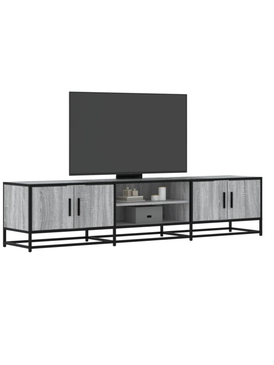 Tv skapītis, pelēka ozolkoka, 180x35x41 cm, inženierijas koks