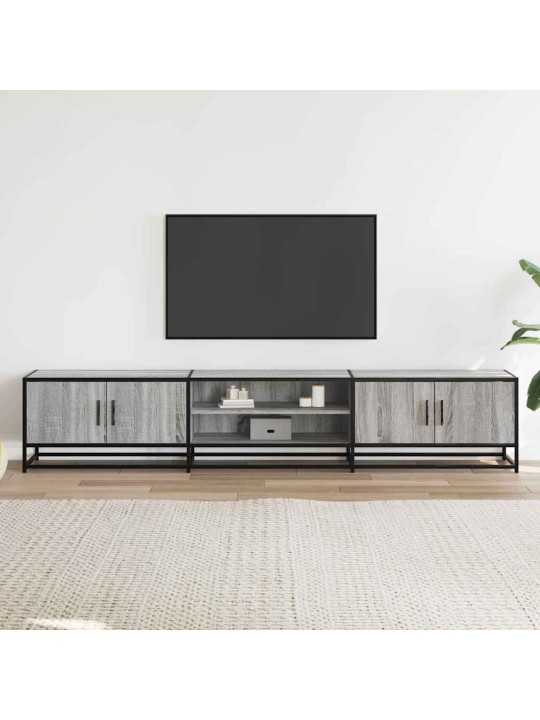 Tv skapītis, pelēka ozolkoka, 210x35x41 cm, inženierijas koks