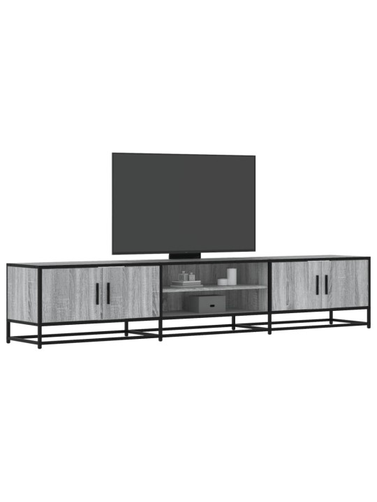 Tv skapītis, pelēka ozolkoka, 210x35x41 cm, inženierijas koks
