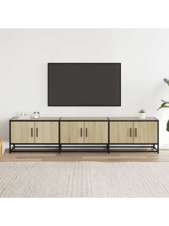 Tv skapītis, ozolkoka krāsa, 180x35x41 cm, konstruēts koks
