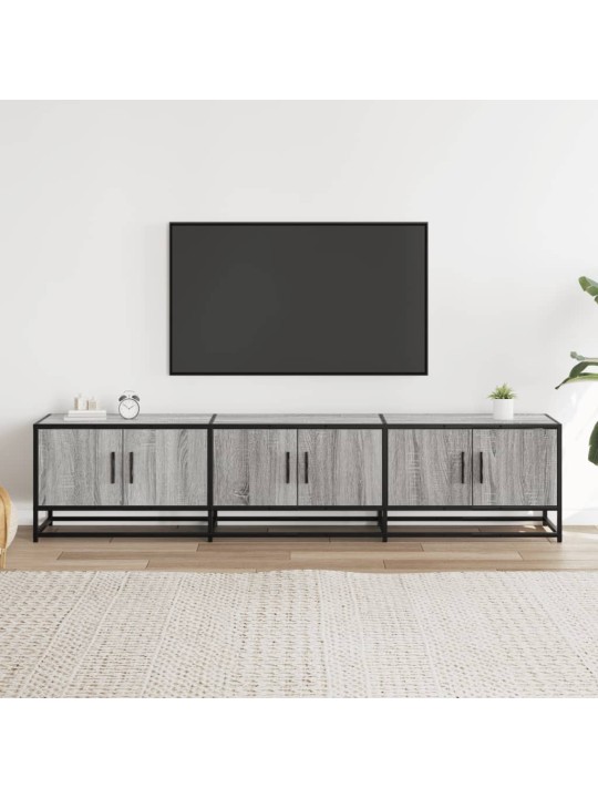Tv skapītis, pelēka ozolkoka, 180x35x41 cm, inženierijas koks