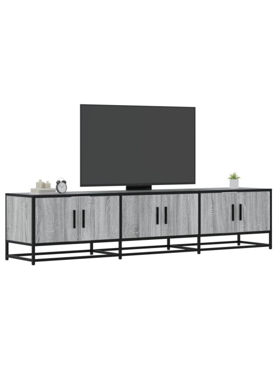 Tv skapītis, pelēka ozolkoka, 180x35x41 cm, inženierijas koks