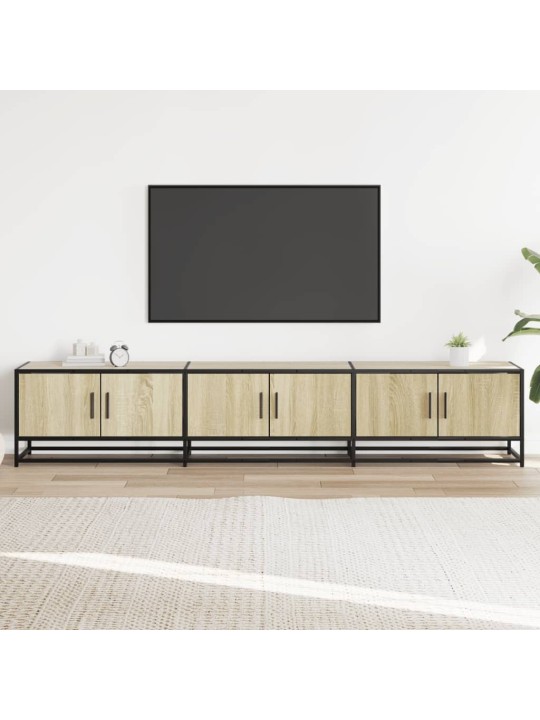Tv skapītis, ozolkoka krāsa, 210x35x41 cm, inženierijas koks