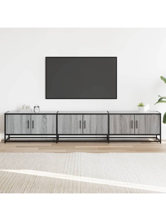 Tv skapītis, pelēka ozolkoka, 210x35x41 cm, inženierijas koks