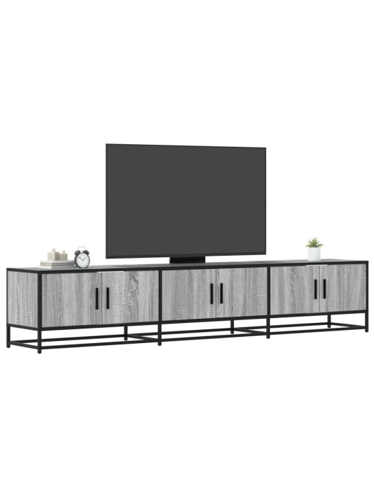 Tv skapītis, pelēka ozolkoka, 210x35x41 cm, inženierijas koks