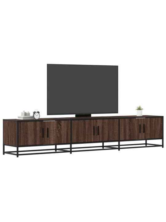 Tv plaukts, brūna ozolkoka, 210x35x41 cm, inženierijas koks
