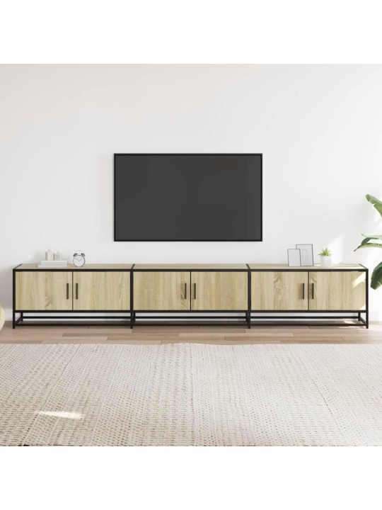 Tv skapītis, ozolkoka krāsa, 240x35x41 cm, inženierijas koks