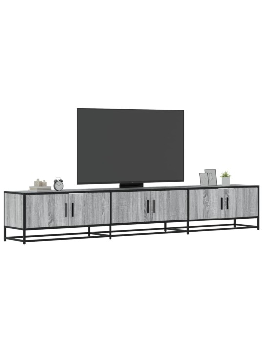 Tv skapītis, pelēka koka, 240x35x41 cm, inženierijas koks