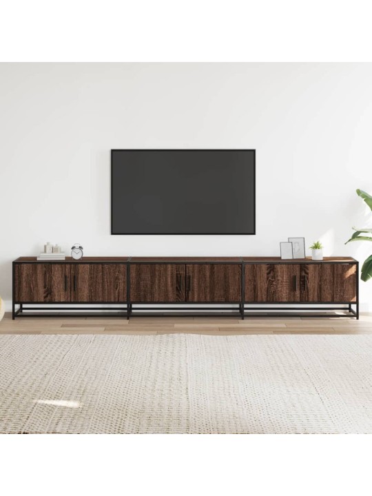 Tv skapītis, brūna ozolkoka, 240x35x41 cm, inženierijas koks