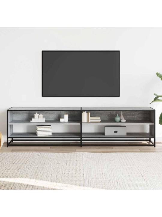 Tv skapītis, pelēka koka, 180,5x40x46 cm, inženierijas koks