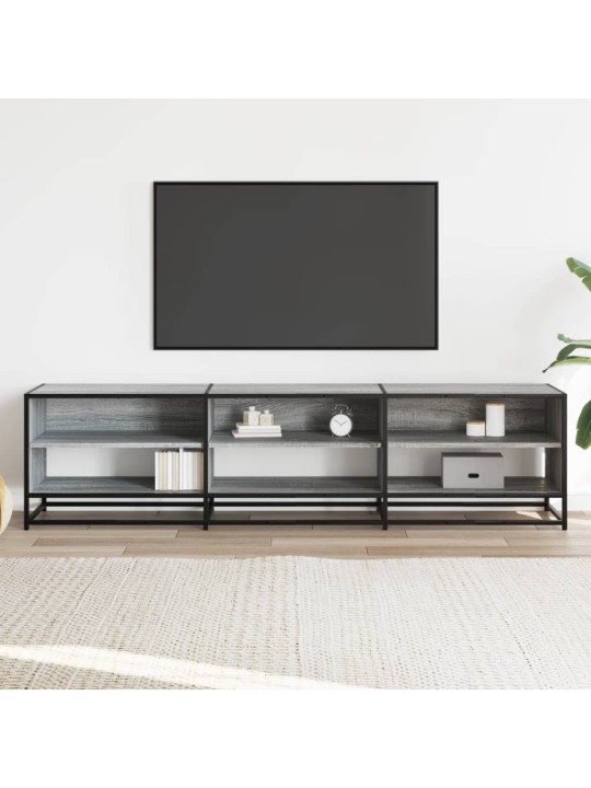 Tv skapītis, pelēka koka, 180x40x46 cm, inženierijas koks