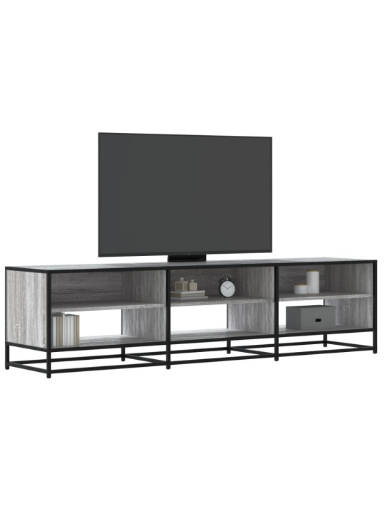 Tv skapītis, pelēka koka, 180x40x46 cm, inženierijas koks