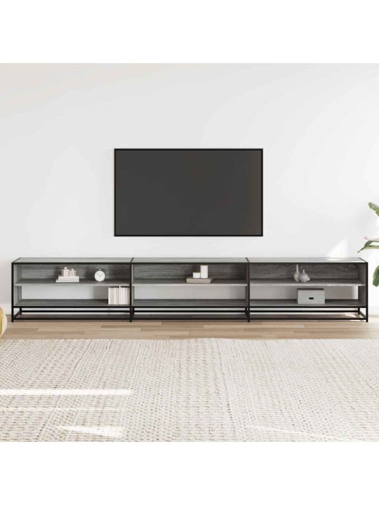 Tv skapītis, pelēka ozola krāsa, 270x40x46cm, inženierijas koks