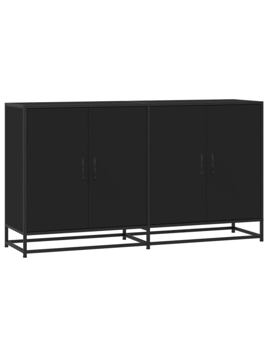 Bufete melns 134x35x76 cm engineered wood