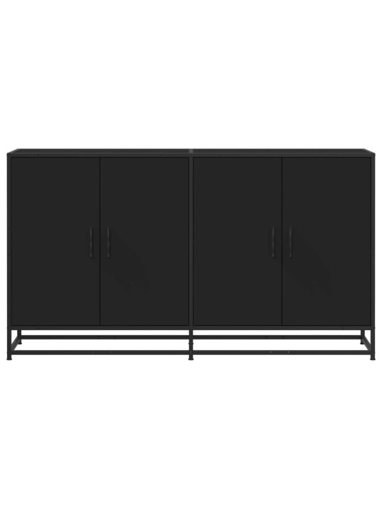 Bufete melns 134x35x76 cm engineered wood