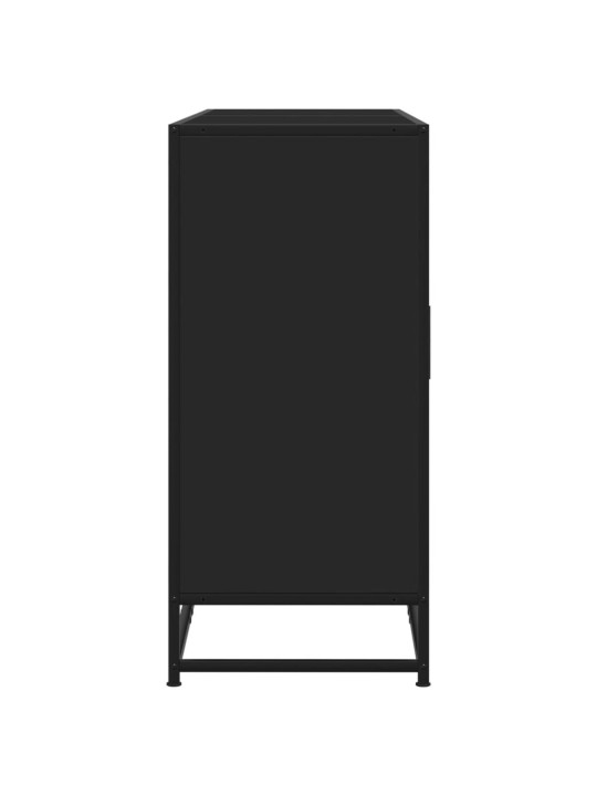 Bufete melns 134x35x76 cm engineered wood