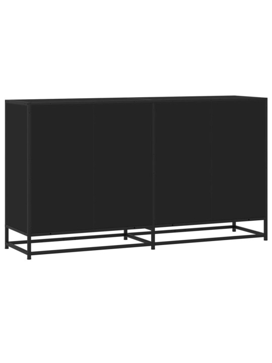 Bufete melns 134x35x76 cm engineered wood