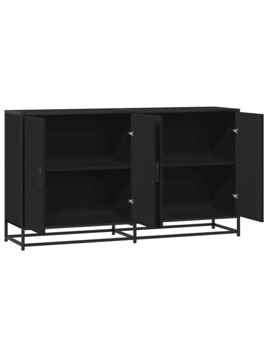 Bufete melns 134x35x76 cm engineered wood