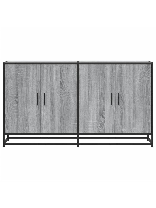Kumode, pelēka ozolkoka, 134x35x76 cm, inženierijas koks