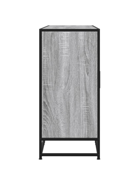 Kumode, pelēka ozolkoka, 134x35x76 cm, inženierijas koks