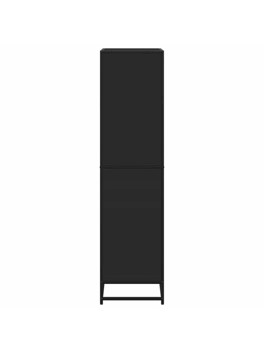 Grāmatu plaukts, melns, 60x35x139 cm, inženierijas koks