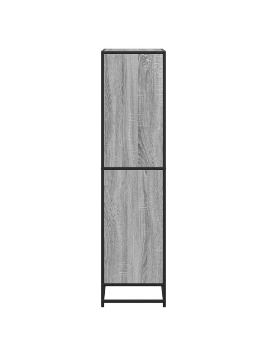 Grāmatu plaukts, pelēka koka, 60x35x139 cm, inženierijas koks