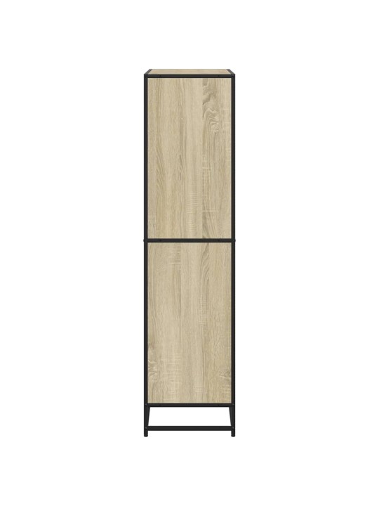 Grāmatu plaukts, ozola krāsa, 80,5x35x139 cm, inženierijas koks