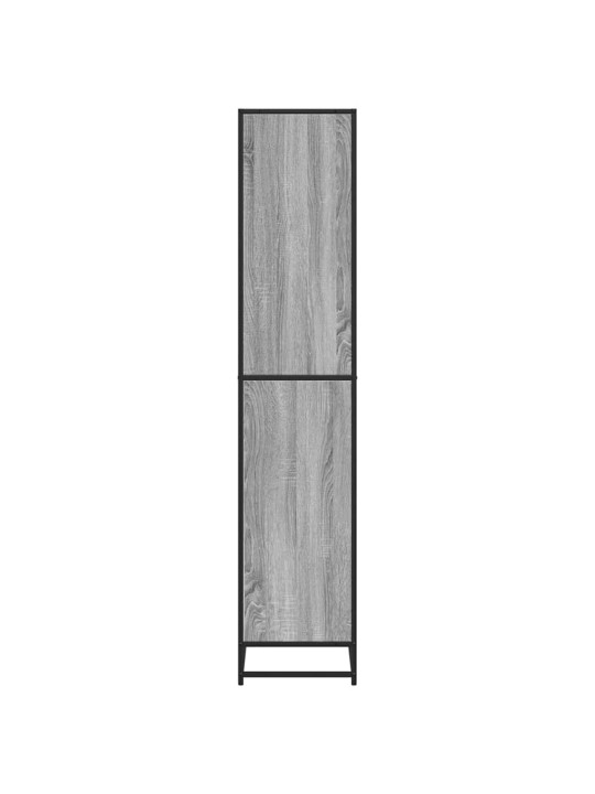 Grāmatu plaukts, pelēka koka, 60x35x170,5 cm, inženierijas koks