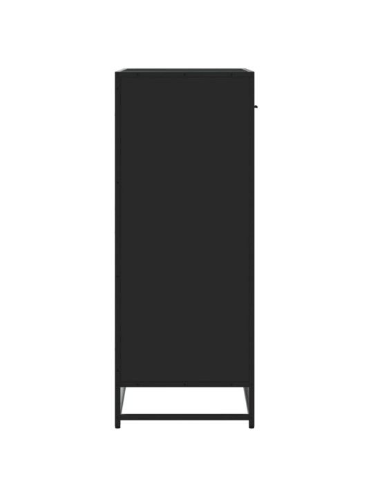 Apavu skapis melns 75x38x97,5 cm engineered wood and metal