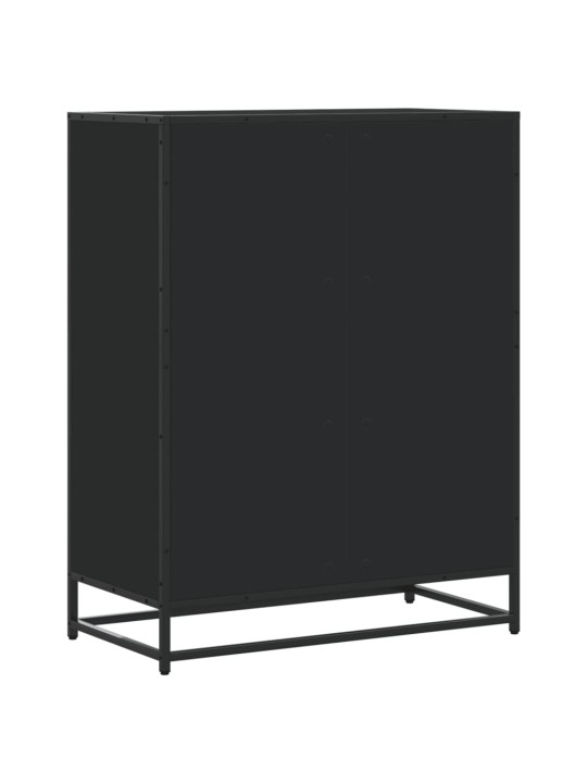 Apavu skapis melns 75x38x97,5 cm engineered wood and metal