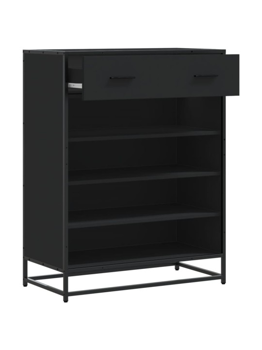 Apavu skapis melns 75x38x97,5 cm engineered wood and metal