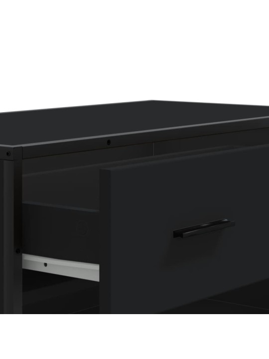 Apavu skapis melns 75x38x97,5 cm engineered wood and metal