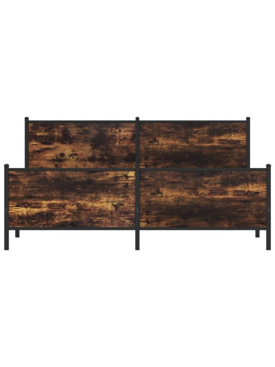 Gultas rāmis bez matrača, metāls, 180x200cm, ozolkoka imitācija