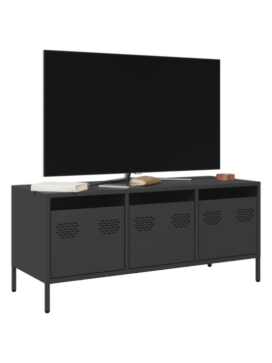 Tv skapītis, melns, 101,5x39x43,5 cm, auksti velmēts tērauds