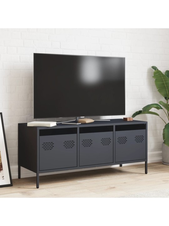 Tv skapītis, pelēks, 101,5x39x43,5 cm, auksti velmēts tērauds