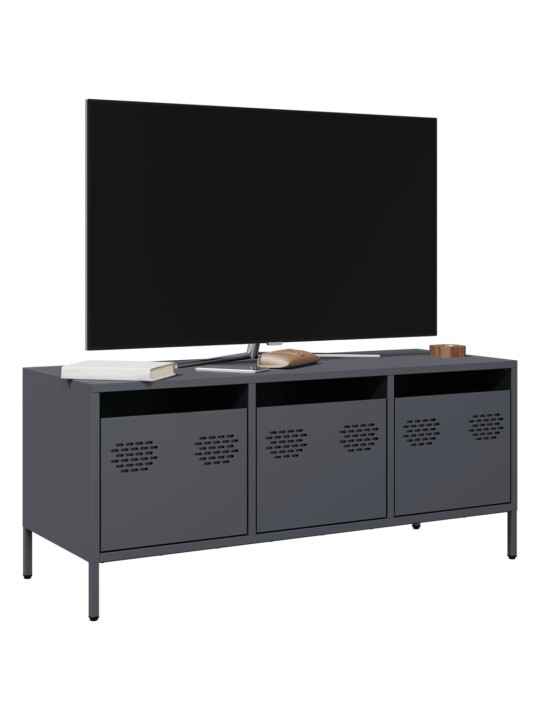 Tv skapītis, pelēks, 101,5x39x43,5 cm, auksti velmēts tērauds