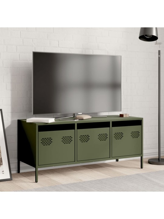 Tv skapītis, zaļš, 101,5x39x43,5 cm, auksti velmēts tērauds