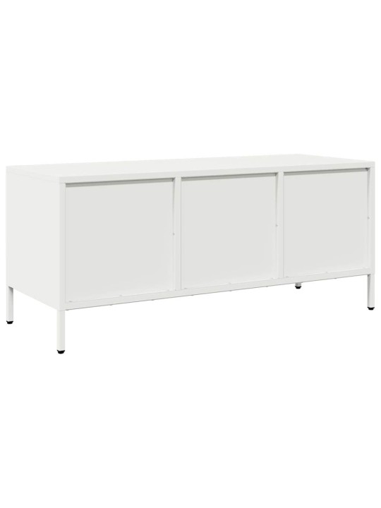 Tv skapītis, balts, 101,5x39x43,5 cm, auksti velmēts tērauds
