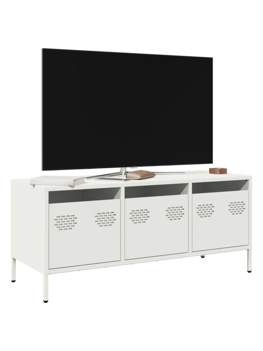 Tv skapītis, balts, 101,5x39x43,5 cm, auksti velmēts tērauds