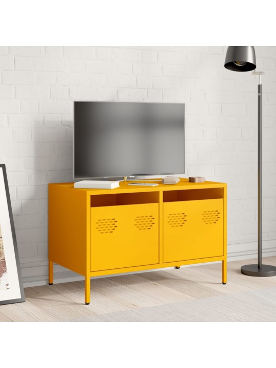 Tv skapītis, dzeltens, 68x39x43,5 cm, auksti velmēts tērauds