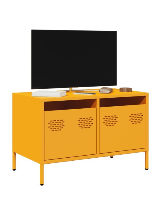 Tv skapītis, dzeltens, 68x39x43,5 cm, auksti velmēts tērauds