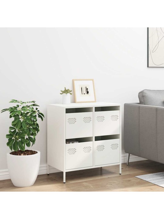 Kumode, balta, 68x39x73,5 cm, auksti velmēts tērauds